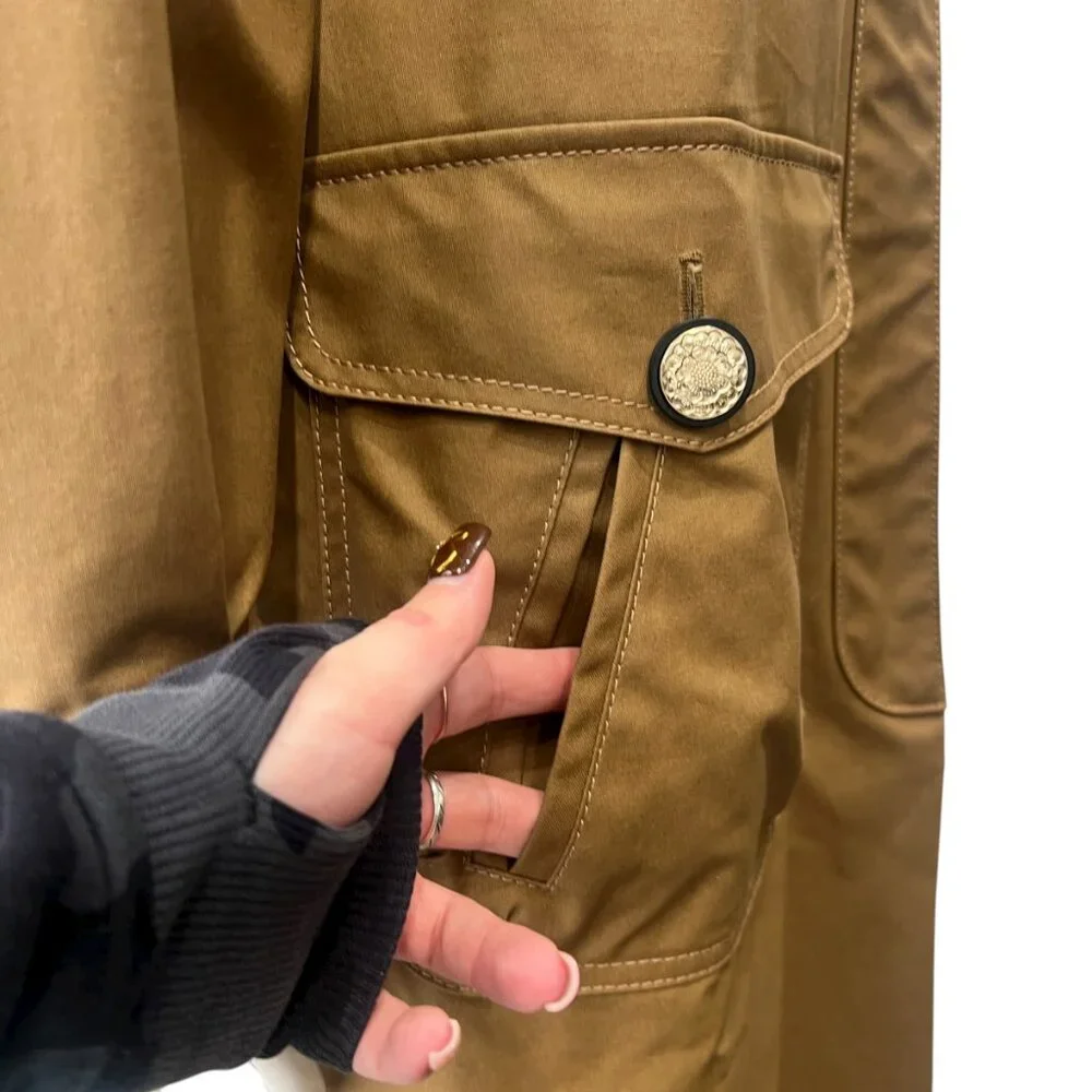 $6000 CHANEL 2020 Resort Brown Camel Trench Coat Jacket size FR 36/4